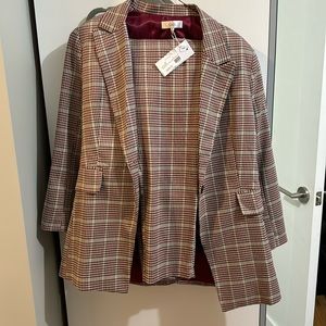 Blazer and pant printed set . NEW WITH TAG